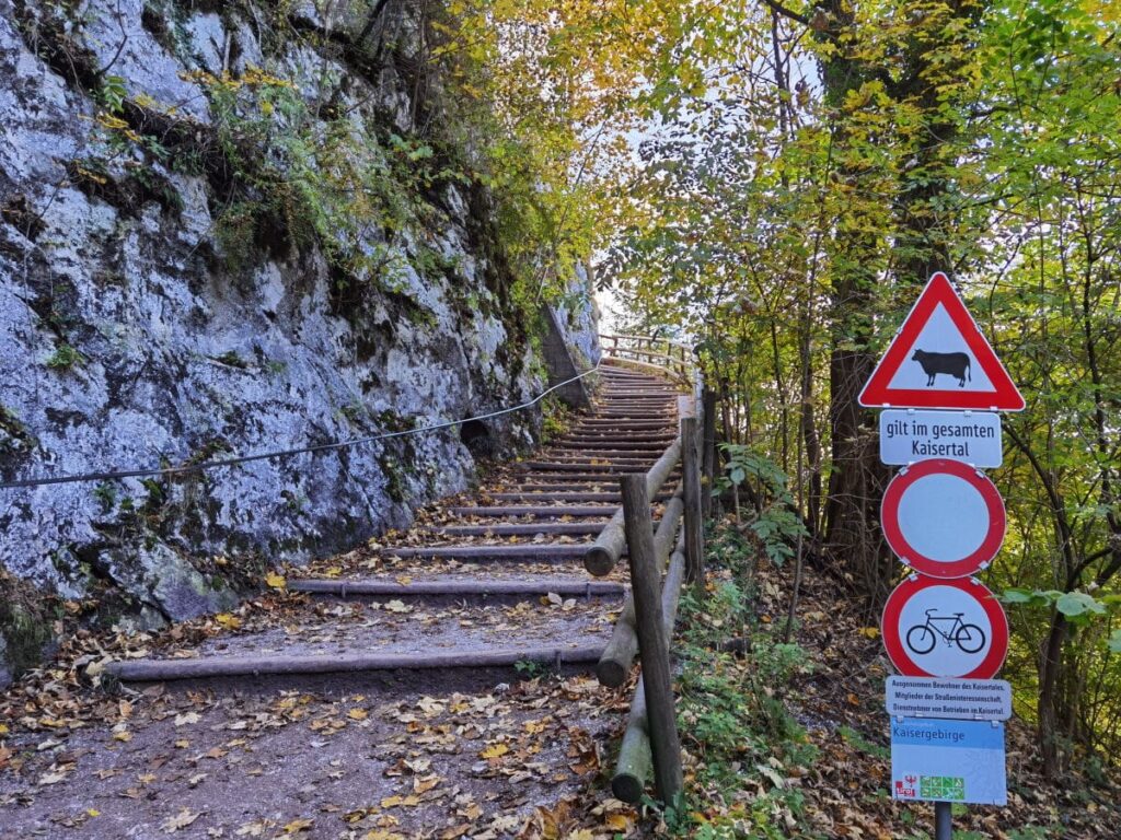 Das ist der offizielle Zugang ins Kaisertal Kufstein