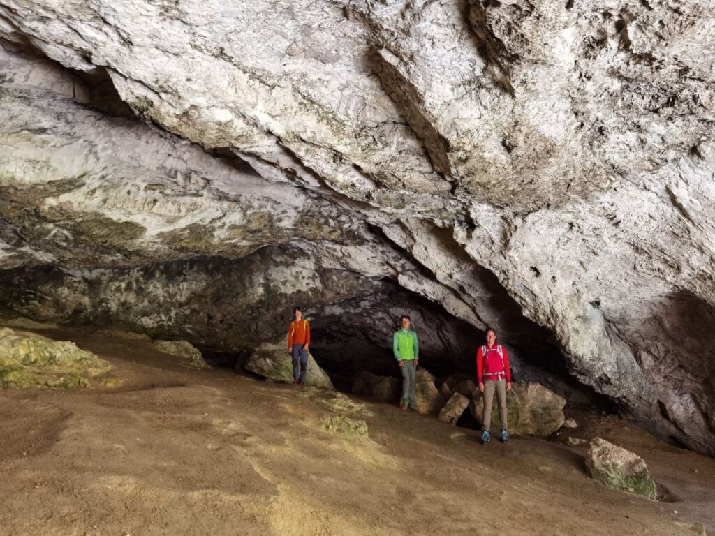 Auch in der Tischofer Höhle ist viel Platz